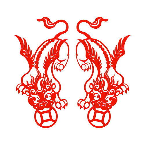 貔貅贴纸贴纸不干胶窗花