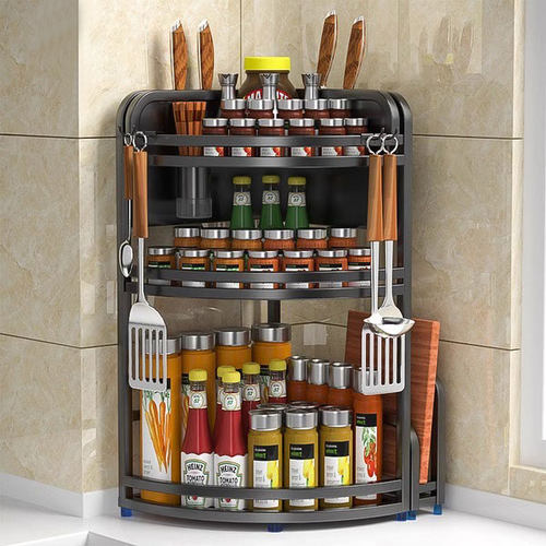 厨房台面不锈钢转角置物架