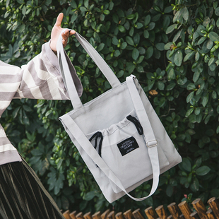 包包女2023新款帆布包单肩百搭斜挎韩国ins原宿风学生韩版ulzzang