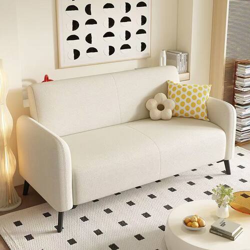 布艺沙发客厅2025新款小户型现代简约出租房休息区双人奶油风直排