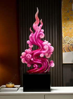 轻奢高档风生水起玄关摆件