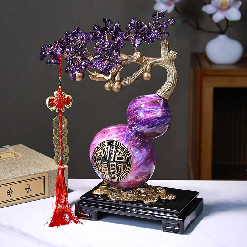 开业发财树摇钱树招财进宝葫芦摆件客厅轻奢玄关装饰乔迁新居礼物