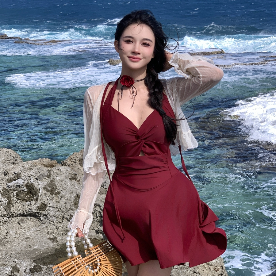 纯欲风大码遮肚显瘦性感泳衣女