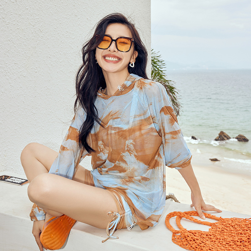 高级感ins风大码三件套泳衣女