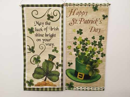 St.Partick'sDay/圣帕特里克节挂画 爱尔兰狂欢帆布挂旗装饰壁画