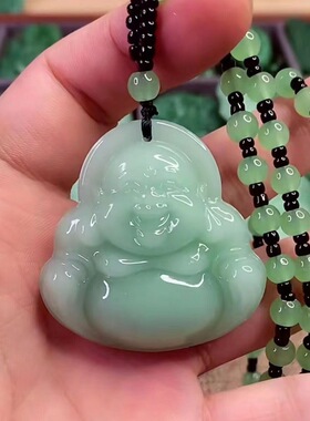 新和田玉石佛公吊坠项链观音貔貅