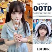 女 上衣学院风制服百褶裙套装 LBTUPR 薄荷白日系JK水手服绿色短袖