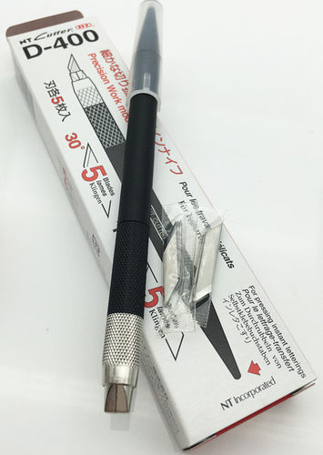 日本进口NTCutter小银D-400笔刀 极细30度45度橡皮章专用雕刻刀