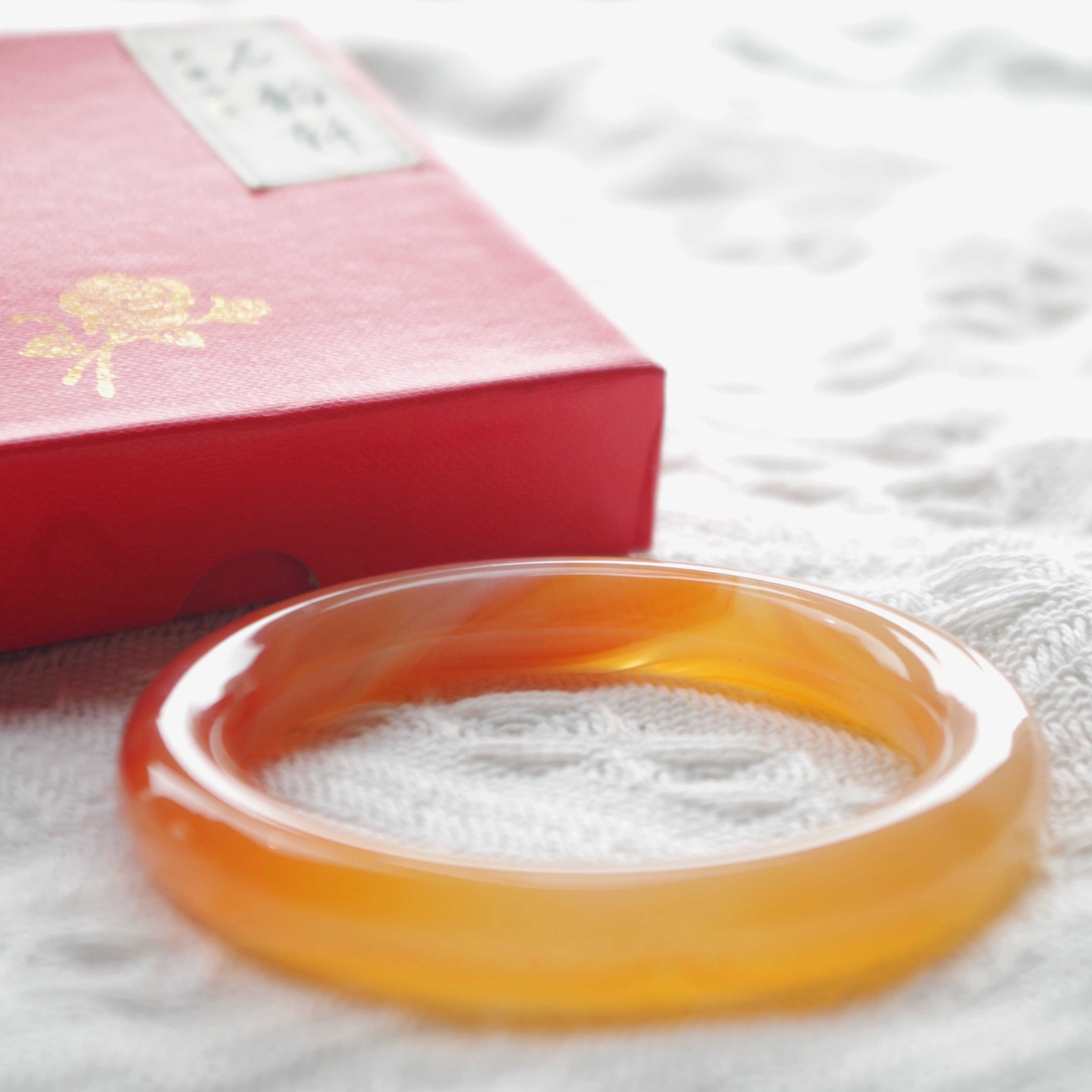 【天然飘红圆条】哈密石韵轩玉髓玉镯玛瑙汉服配饰纯天然少女手镯