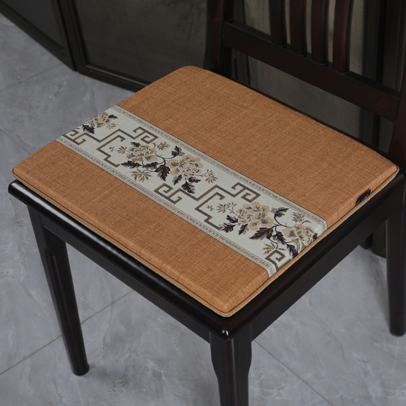 新中式红木沙发垫防滑海绵加厚椅子垫可拆洗古典家具圈椅坐垫定制