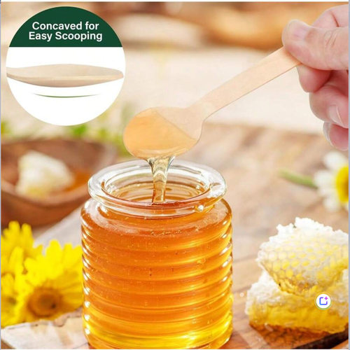 一次性木勺100mm小号圆头木勺冰