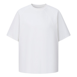 小青少年无痕吸汗速干运动上衣泥家短袖T恤妮力白色体恤街头潮流