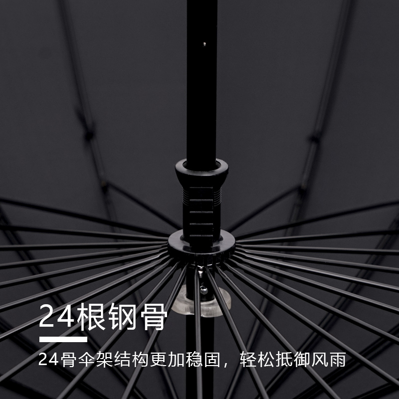 雨伞长柄大码大号加固加厚结实抗风暴雨长把直杆男士24骨大伞