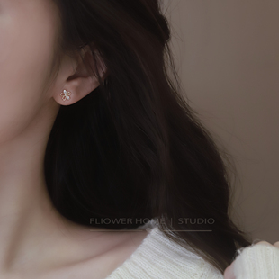 花宿studio 小梨花小巧迷你精致气质百搭925银针耳钉耳环甜美耳饰