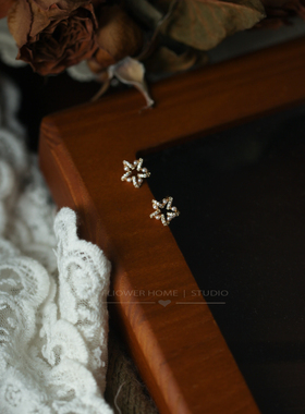 花宿studio 星梦~小巧精致甜美闪亮925银针耳钉高质感小众气质