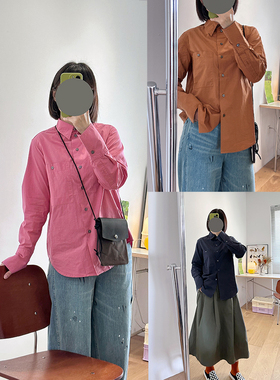 春意盎然 超美的studio nich0lson大口袋高密度精梳棉衬衫女