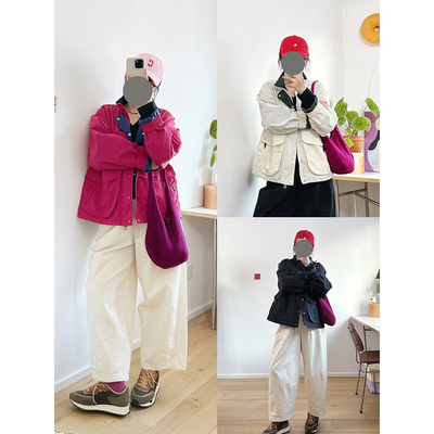 日单贵牌山系户外口袋短外套风衣