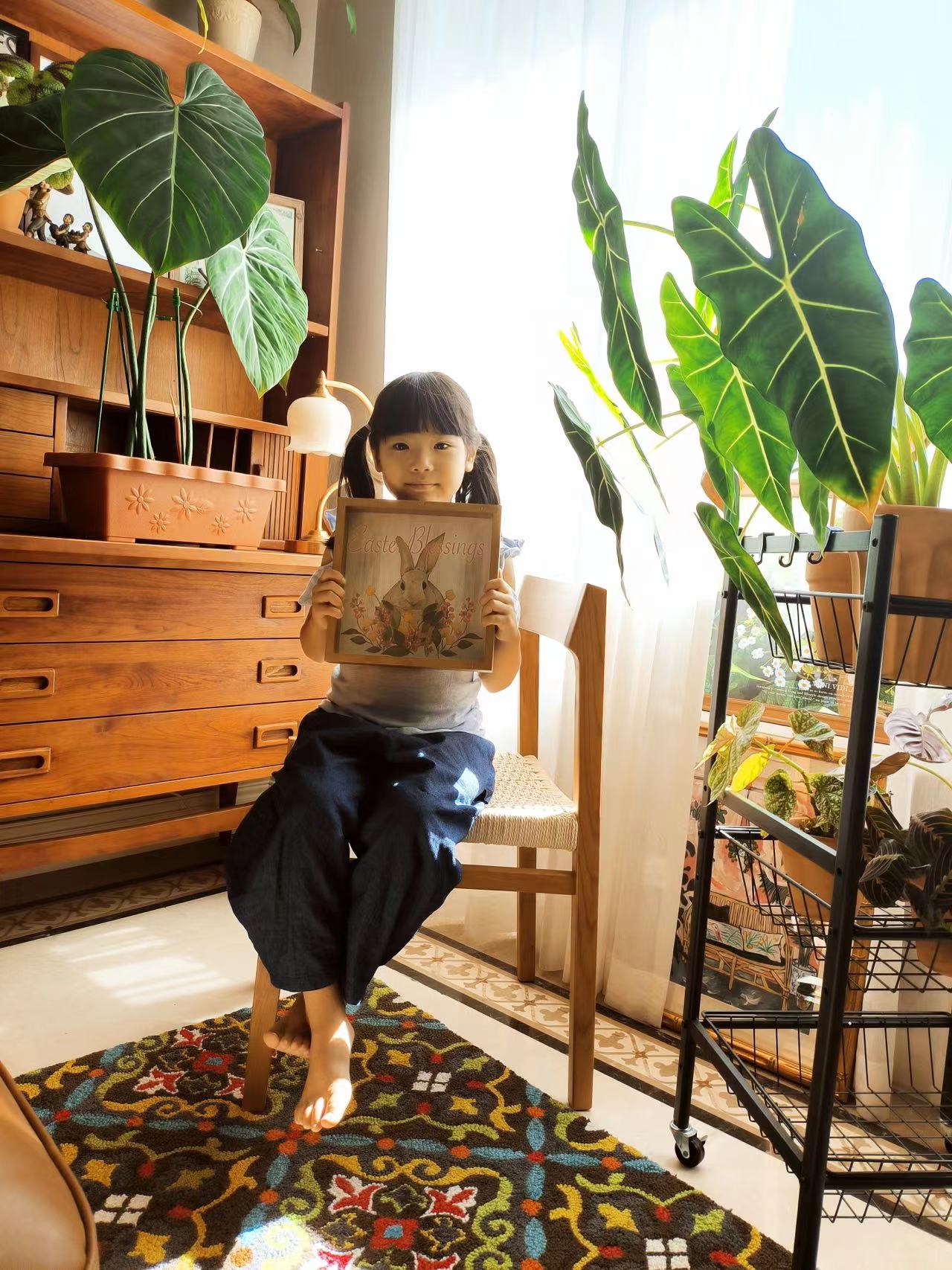 外贸出口美式手工地毯地垫110*70cm家用入户室内床边田园复古轻奢