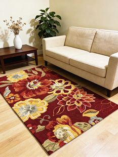 出口工厂美式手工地毯地垫150*60cm家用床边走廊阳台飘窗轻奢复古