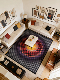 310x245出口外贸手工打结羊毛地毯家用客厅美式复古轻奢现代设计