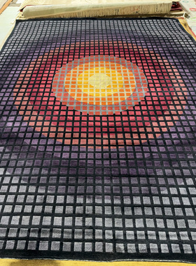 310x245出口外贸手工编织羊毛地毯家用客厅美式复古轻奢现代设计