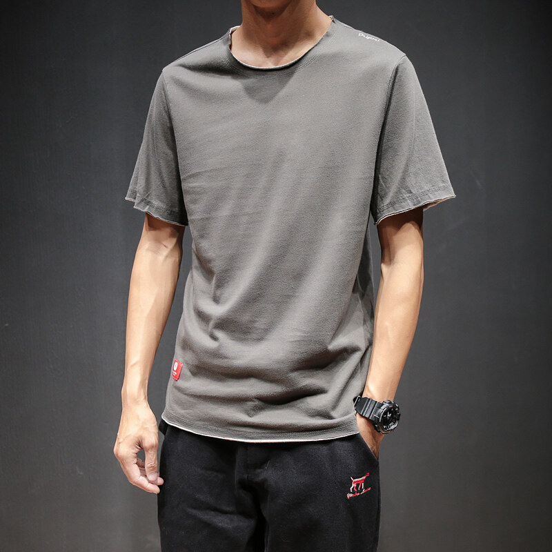 欧美潮牌t恤af衣服夏季宽松男士短袖日系圆领假两件打底衫潮流|msdalam kategori Pakaian Lelaki, baju-T - dari Buy2taobao.com untuk memberikan perkhidmatan ejen Taobao profesional membeli