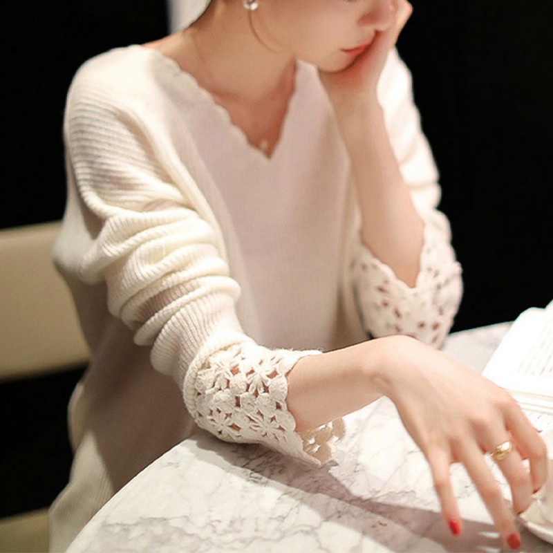 羊绒毛衣秋v领长袖针织羊毛衫