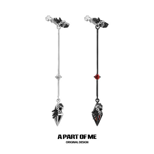 羽毛囚笼 无性别原创设计无耳洞耳夹小众甜酷高级感耳骨夹耳挂