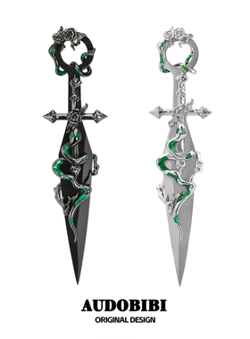 原创手作刀小众斯莱特林灵蛇苦无刀拆快递防身小刀蛇院女孩送礼物