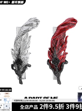 原创设计羽毛发夹边夹刘海发夹小众甜酷发卡一字夹平行夹头饰