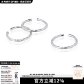 极细纯银素圈 不掉色实心戒指原创小众高级感冷淡叠戴食指戒