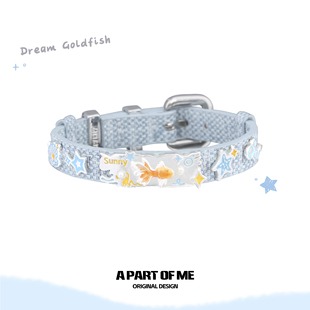 原创小众设计甜酷蓝色皮革手环手镯 梦核金鱼手链新款 元 气感