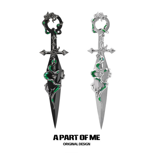 原创手作刀小众斯莱特林灵蛇苦无刀拆快递防身小刀蛇院女孩送礼物