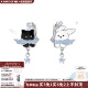 风好大～原创黑猫小白狗小耳环高级感耳扣小众设计甜酷不对称耳饰