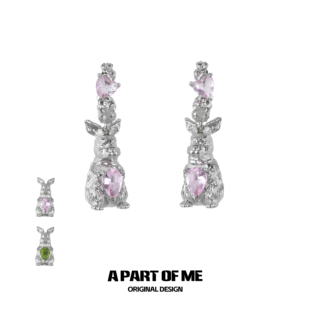 超嗲本命年兔子 富贵兔兔系列原创小众吊坠耳环高级轻奢耳饰