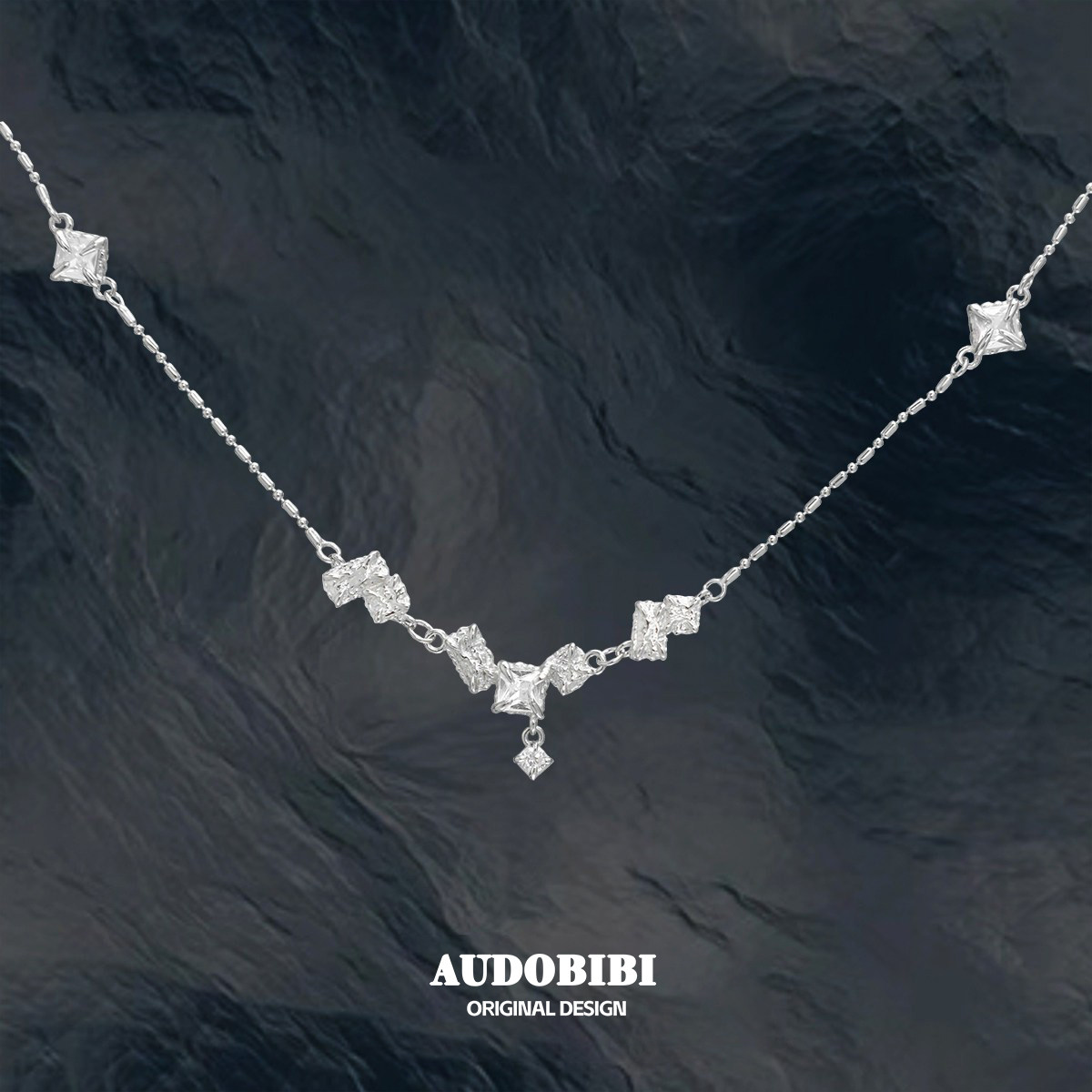 APARTOFME极闪925纯银锆石项链女不掉色简约小众高级冷淡风锁骨链