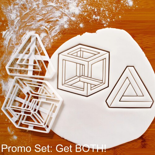 立方体图形花样翻糖工具蔓越莓卡通压模定制烘焙饼干模型曲奇模具