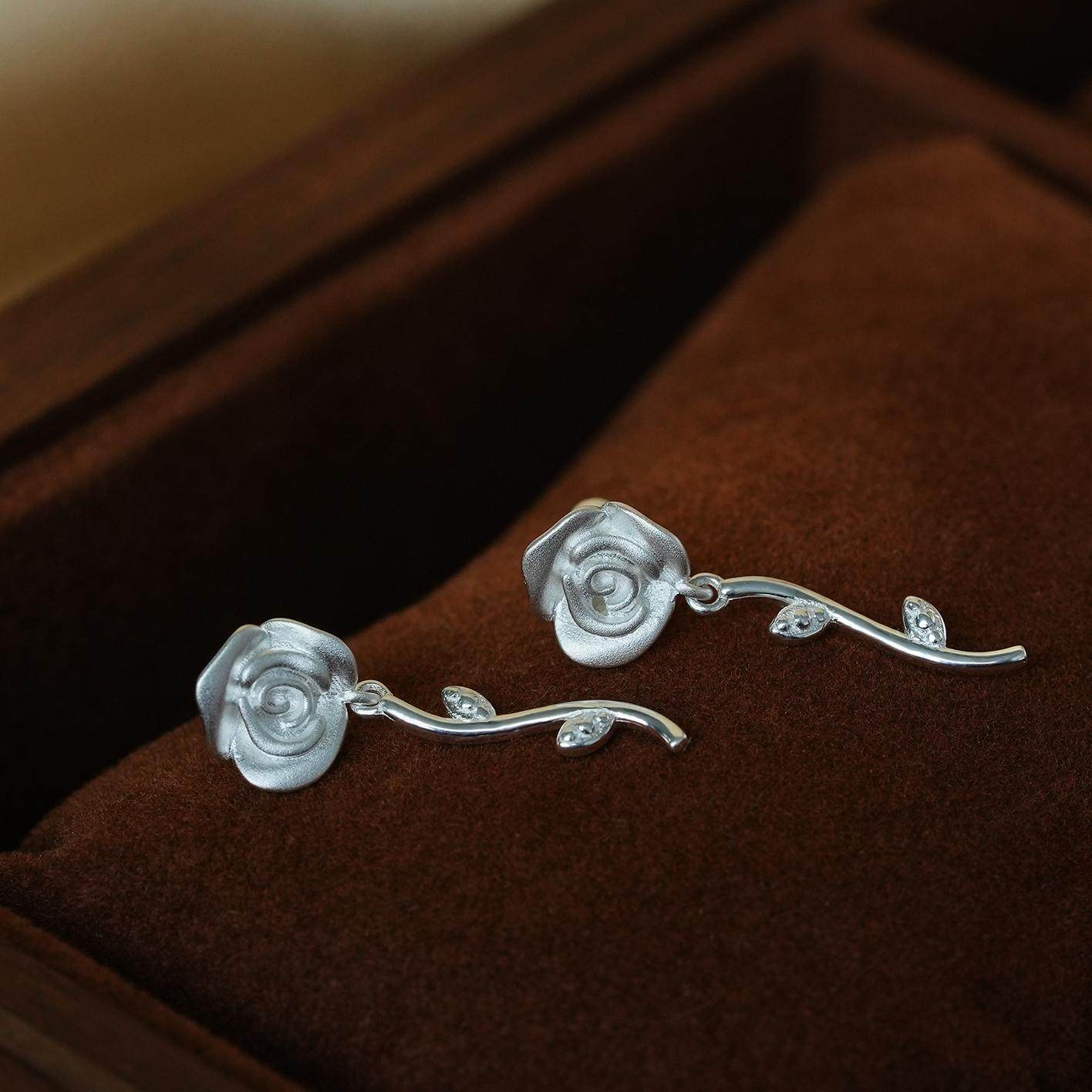 气质小王子的玫瑰耳钉古风时尚优雅简约女款耳饰,饰品/流行首饰/时尚饰品新,银饰耳饰,淘宝优惠券,粉丝福利购,淘宝优惠卷