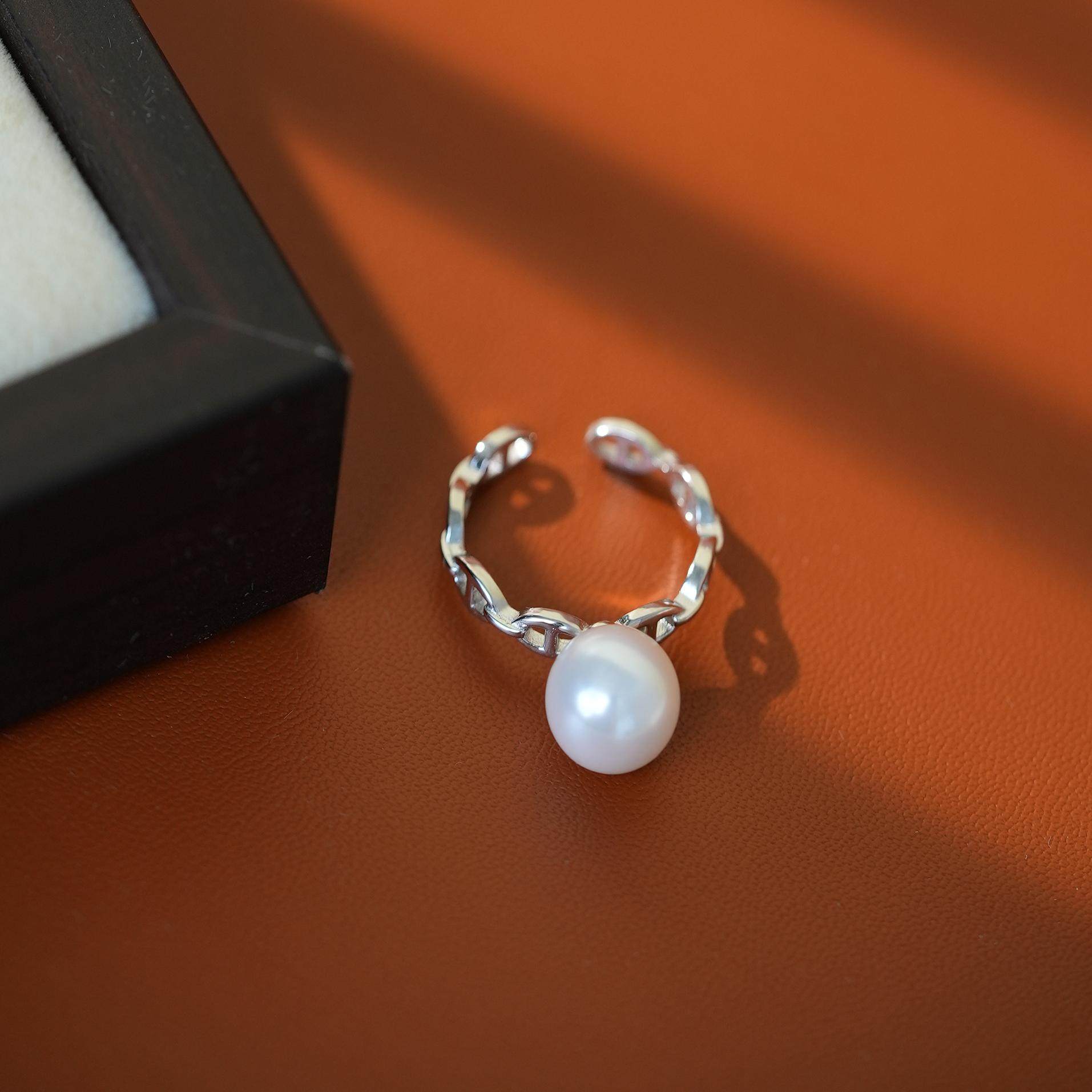 丽沁S925纯银个性猪猪鼻子开口白金色珠戒指简约精致时尚百搭潮流,饰品/流行首饰/时尚饰品新,银饰戒指,淘宝优惠券,粉丝福利购,淘宝优惠卷