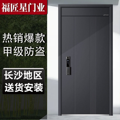 简约甲级防盗门入户门安全门进户门步阳龙阳王力智能门长沙地区