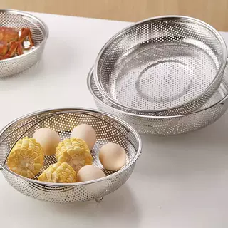 出口22.5cm很实用 多功能不锈钢提篮蒸架 厨房蔬菜瓜果收纳沥水篮
