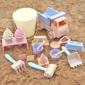 儿童沙滩玩具宝宝海边玩沙挖沙铲子水桶沙漏挖土工具套装 沙池推车