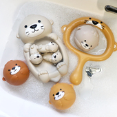 儿童洗澡玩具遇水发光宝宝婴幼儿男女孩网捞捞鱼投篮小玩具不进水