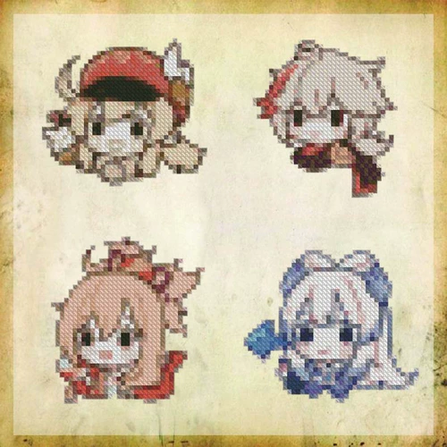 Брелок, украшение для мобильного телефона, двусторонняя вышивка, кукла