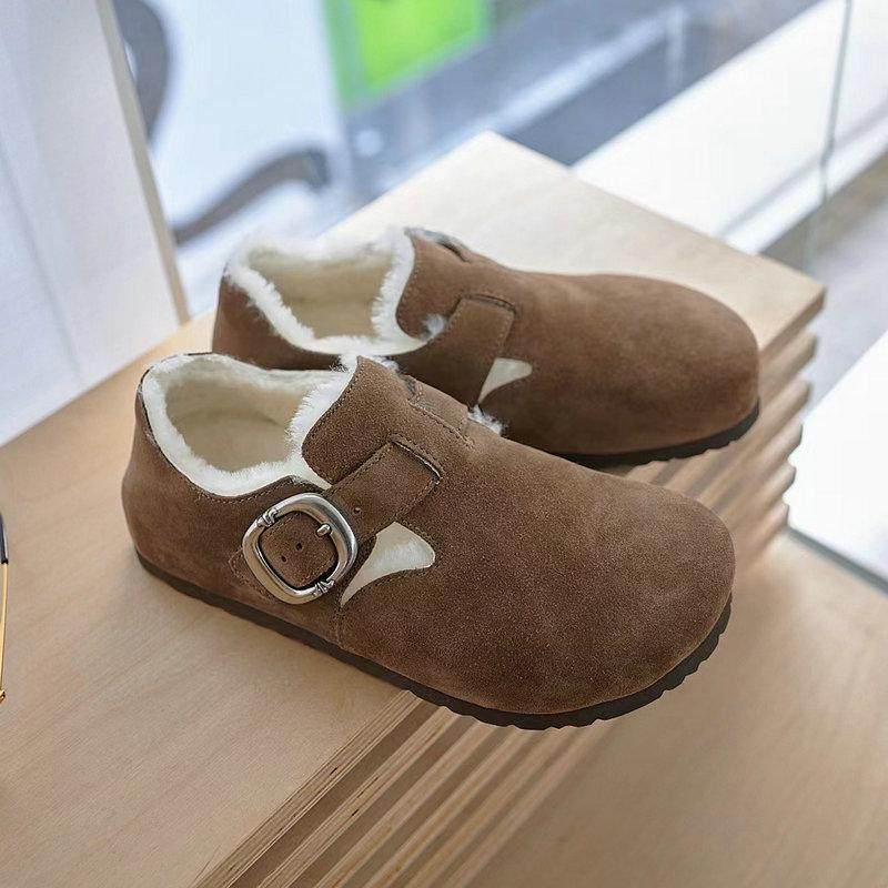 皮毛一体厚底勃肯鞋诗歌兰复古