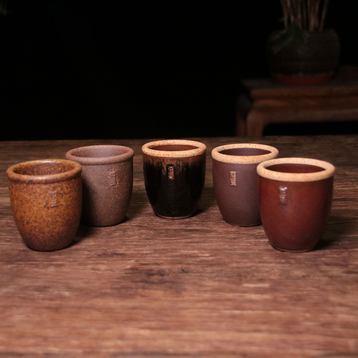 亿山堂粗瓷泥料小水缸水缸杯喝茶喝水水瓮杯复古主人杯