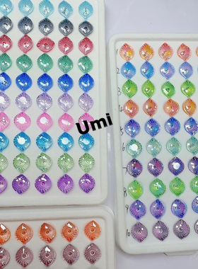 新款恶魔之眼螺旋切工锆石裸石 多色可选 戒指吊坠镶嵌裸石