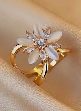 猫眼石花朵丝巾扣小方巾扣系围巾披肩衣角打结扣蝴蝶结固定扣配饰