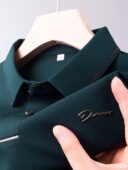 POLO衫 短袖 t恤中年plol爸爸夏装 男士 冰丝衬衫 翻有带领上衣丅体桖