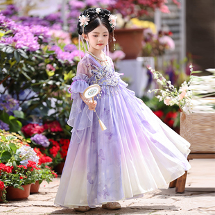汉服女童夏装古装薄款中国风2025新款儿童装古风唐装超仙裙子夏季